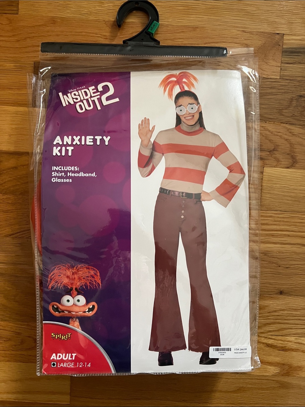 Spirit Inside Out 2 Anxiety Kit Costume - Orange, Brown, Cream